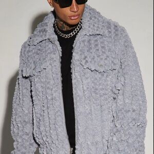 Men's Gray Teddy Jacket